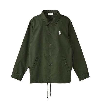シュナウザーポイントロゴ刺繍コーチジャケット olive-drab image