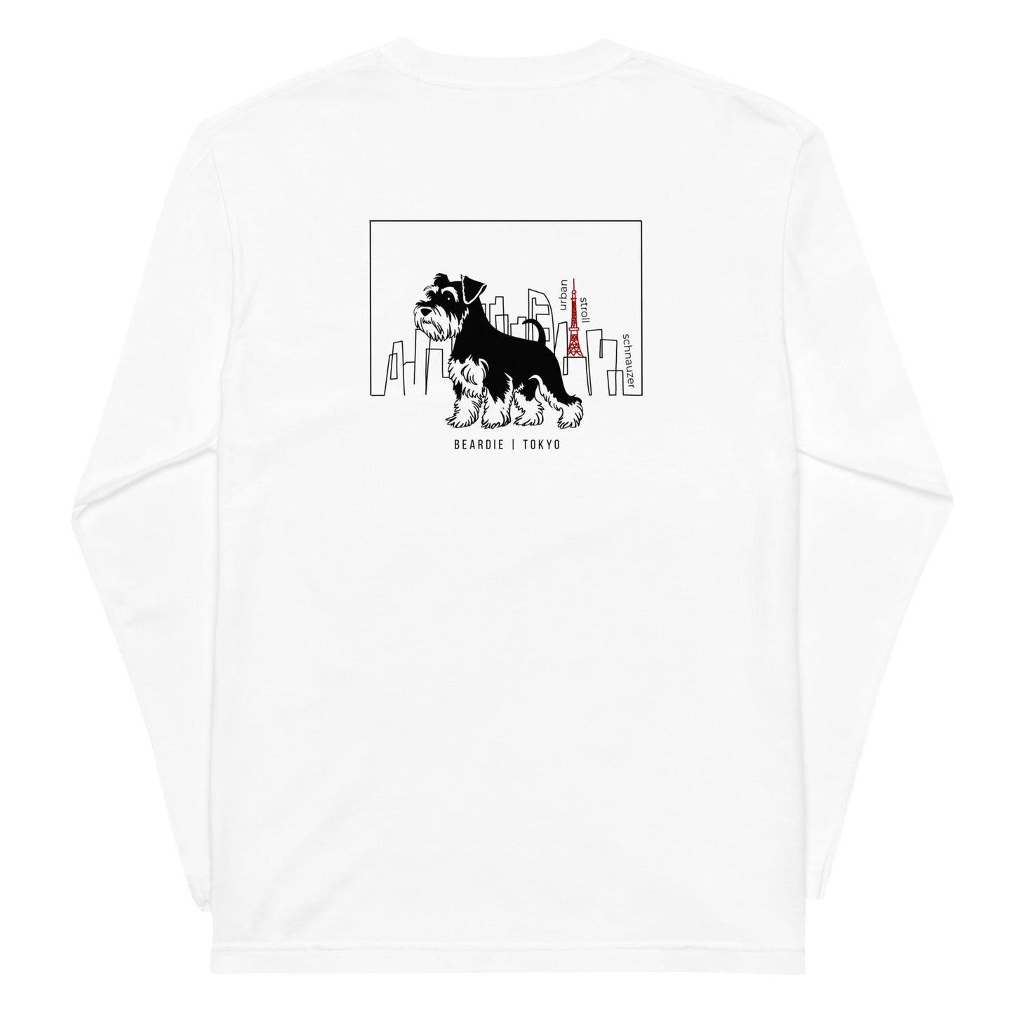 シュナウザーTOKYO散歩 バックプリントロングTee