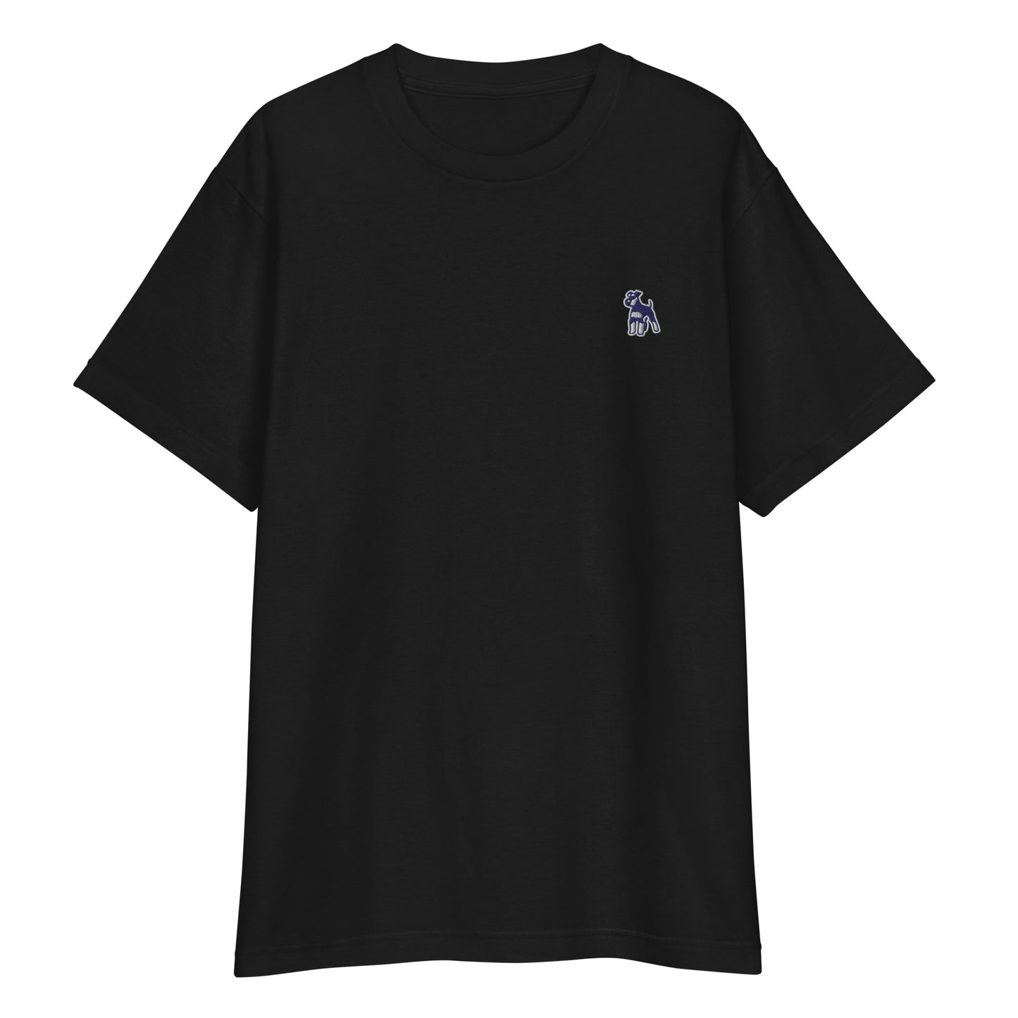 シュナウザーポイントロゴ刺繍Tee（ネイビー×ホワイトロゴ）