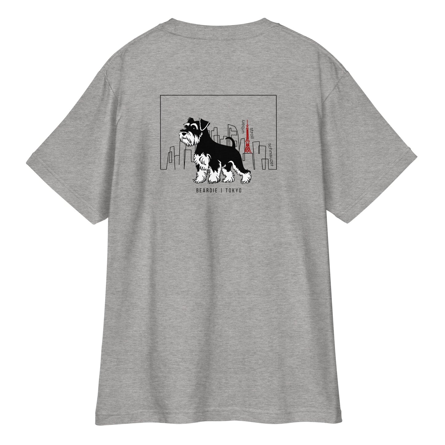 シュナウザーTOKYO散歩 バックプリントTee