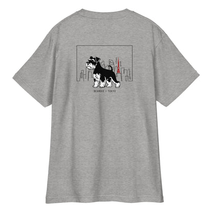 シュナウザーTOKYO散歩 バックプリントTee