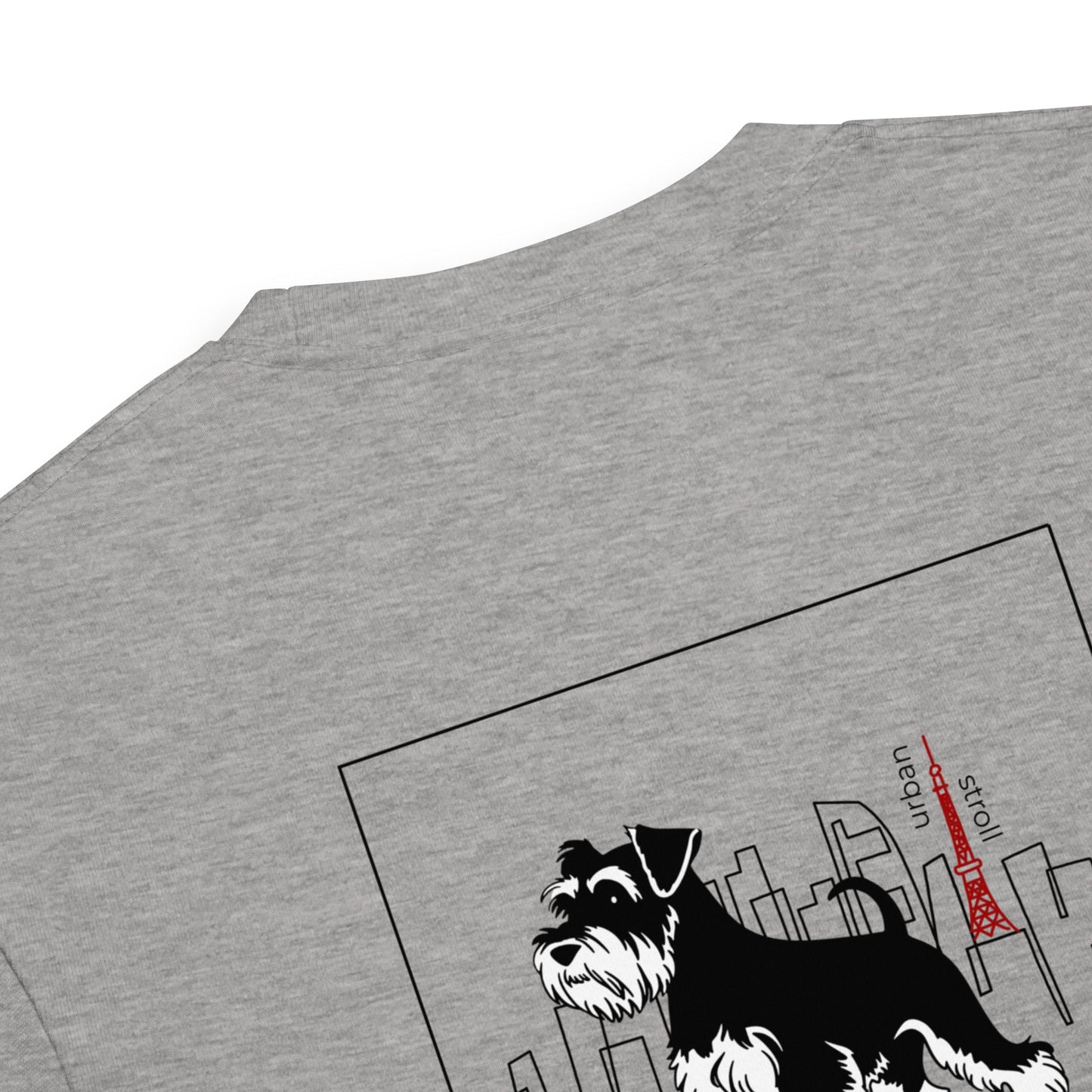 シュナウザーTOKYO散歩 バックプリントTee