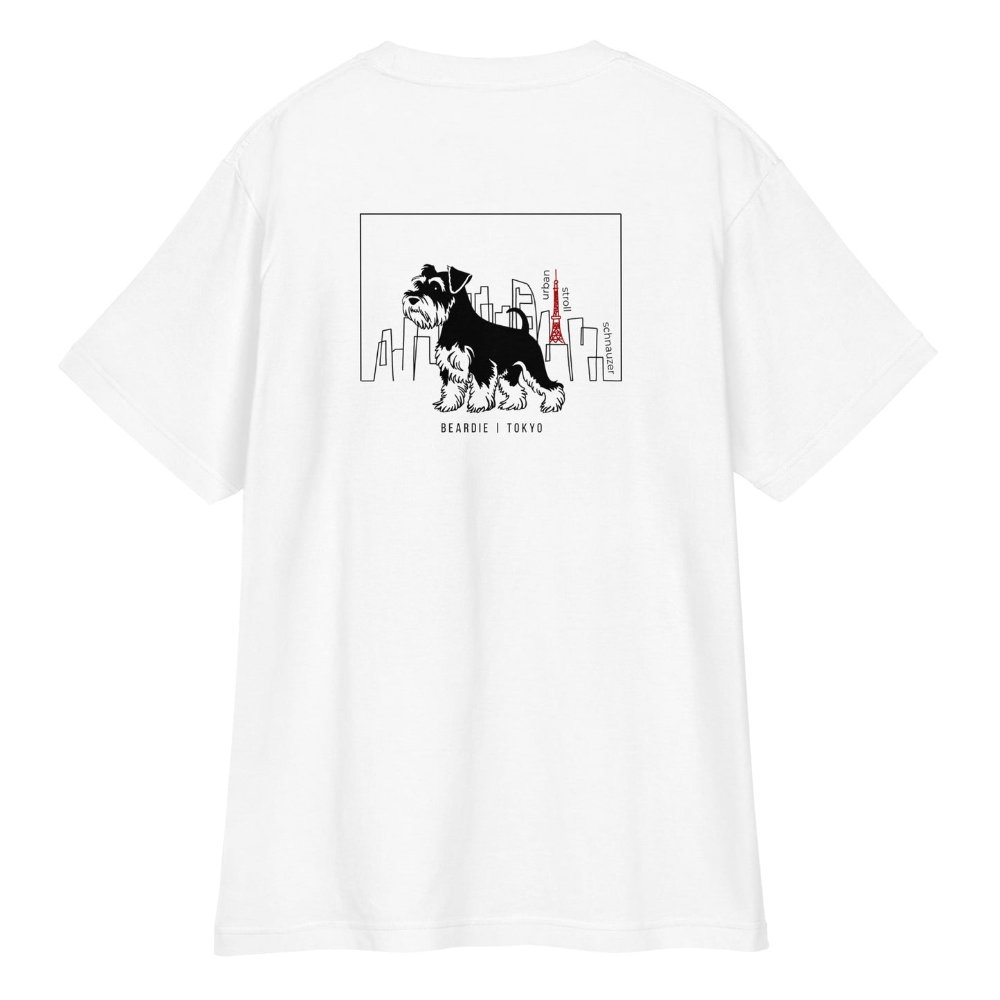 シュナウザーTOKYO散歩 バックプリントTee