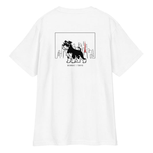 シュナウザーTOKYO散歩 バックプリントTee