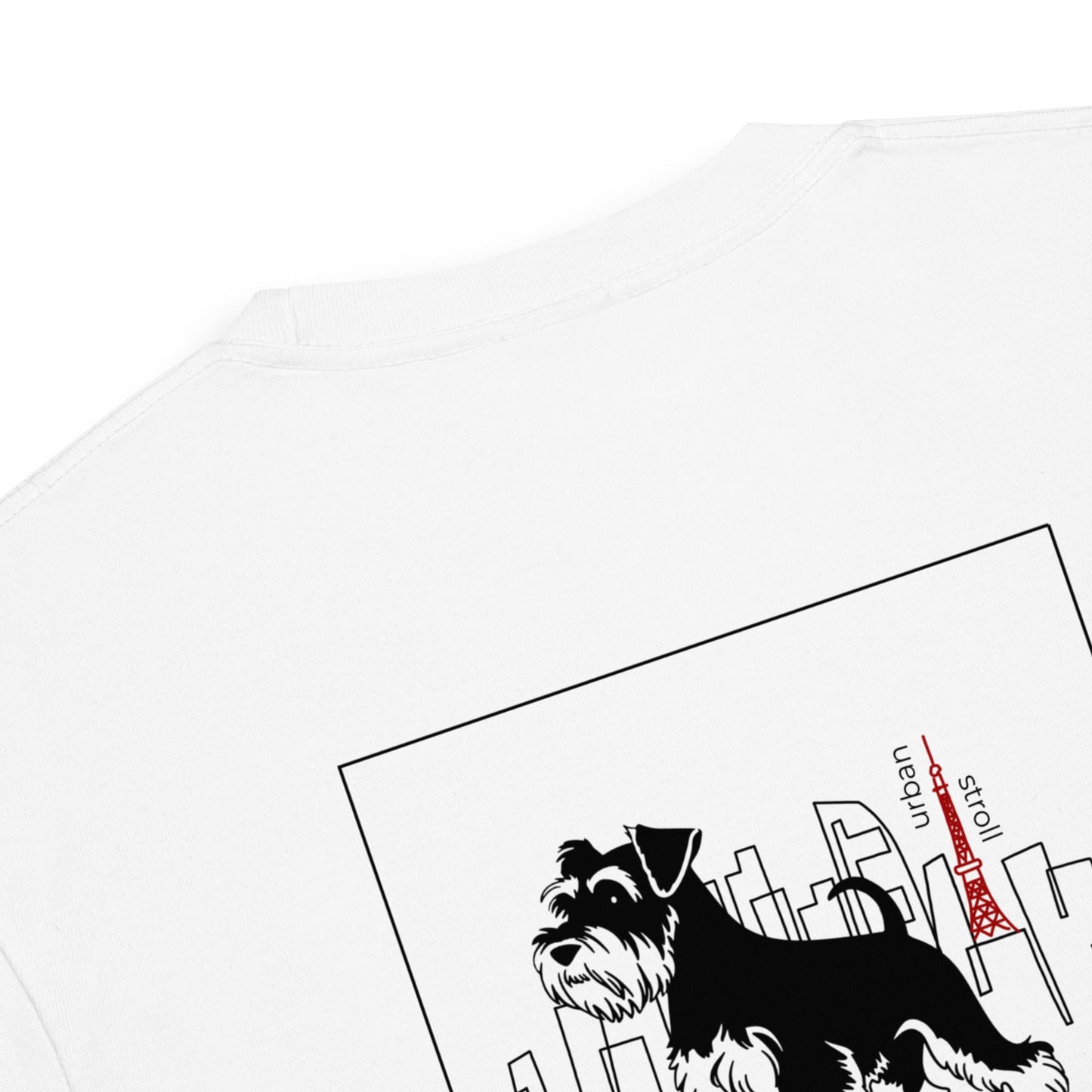 シュナウザーTOKYO散歩 バックプリントTee